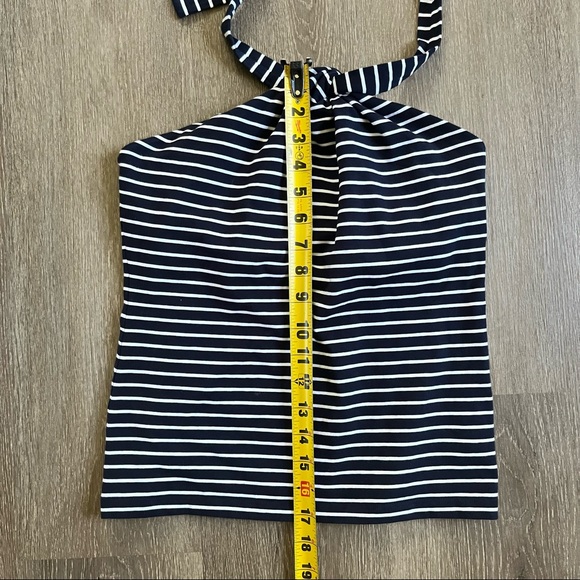 Jones New York Signature Striped Halter Top - Picture 2 of 7